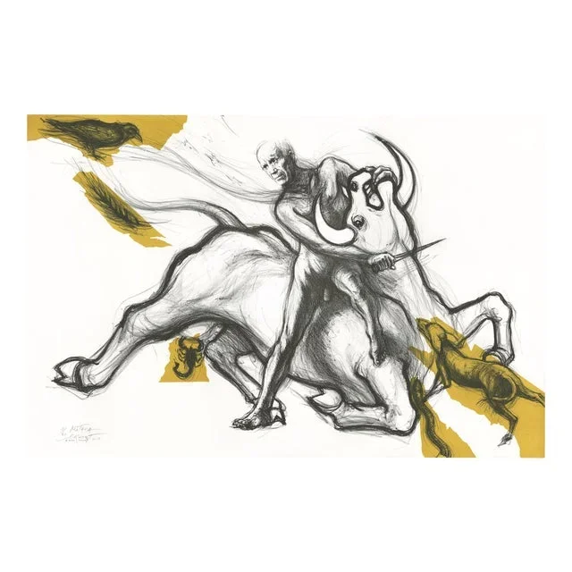Ernest Pignon-Ernest, Mithra, Lithograph, 2018