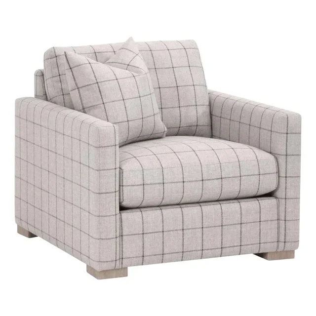 Essentials For Living Clara Grey Performance Fabric Slim Arm Sofa Chair
