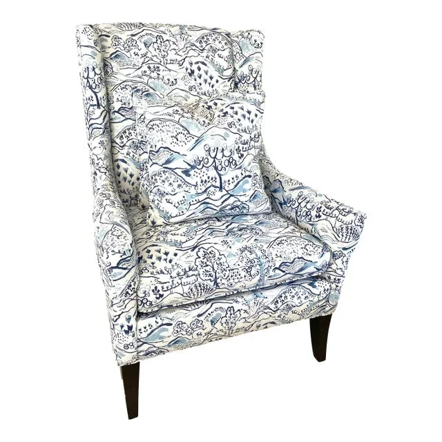 Ethan Allen Chinoiserie Armchair W/ Down Cushion