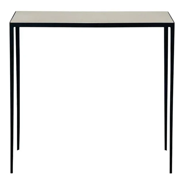 Etude’ Wrought Iron and Parchment Console by Design Frères
