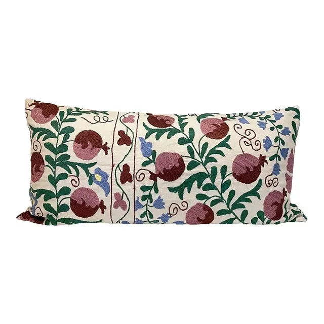 Evren Silk-Thread Long Lumbar Pillow