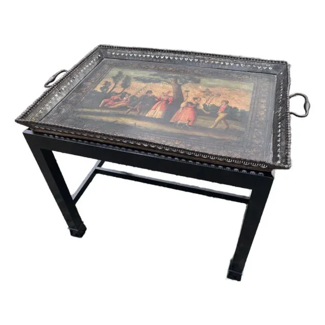Exceptional Tole Tray Table, Early 19th Century