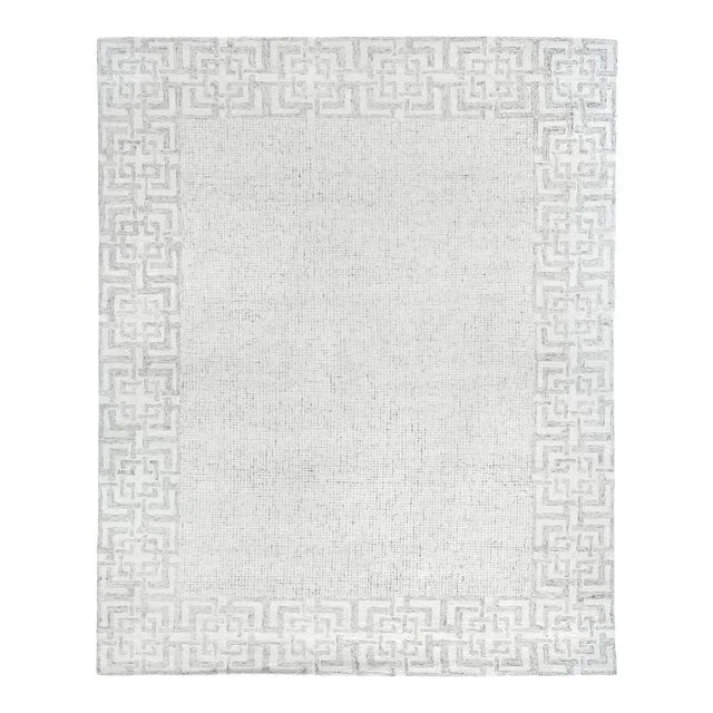 Exquisite Rugs Melbourne Hand Loom Wool & Cotton Gray – 8’x10′