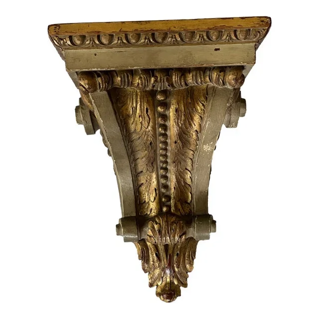 Extra Large Gold and Green Decorative Wall Bracket