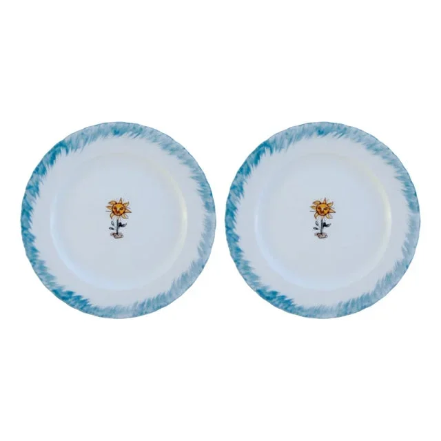 F3 Dessert Plates by Lithian Ricci, Set of 2