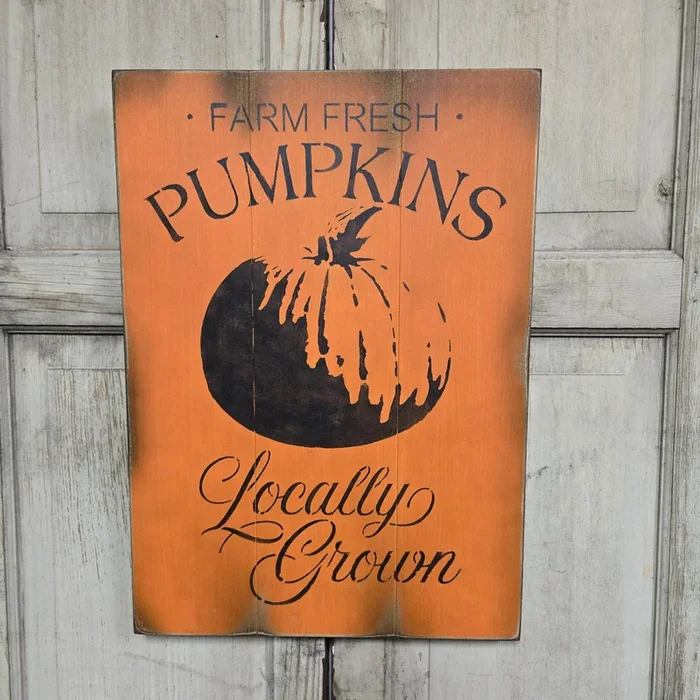 Farm Fresh Pumpkins Wooden Sign