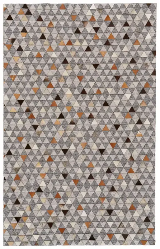 Feizy 0755FMLT Fannin Hand Woven Gray / Rust Area Rugs
