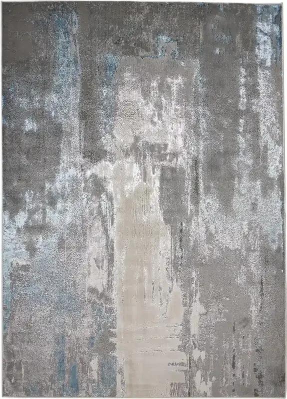 Feizy 3406FBGE Azure Machine Made Silver / Teal Area Rugs