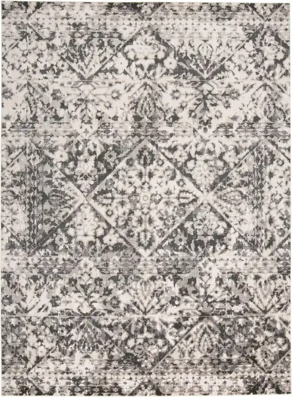 Feizy 3876FCHL Kano Machine Made Gray / Ivory Area Rugs