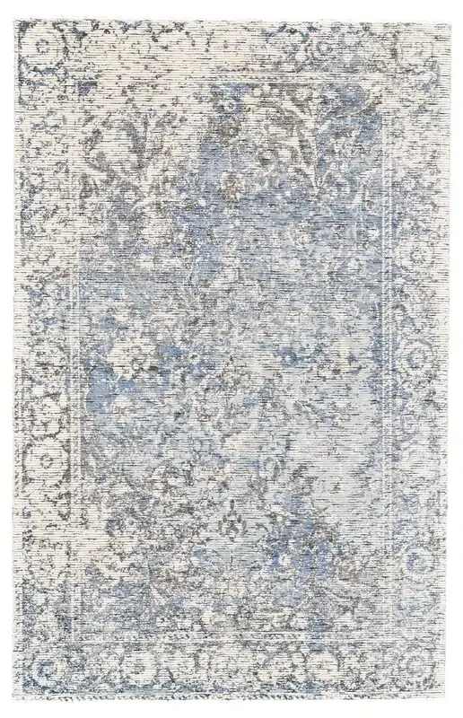 Feizy 8687FGRY Reagan Hand Woven Ivory / Blue Area Rugs