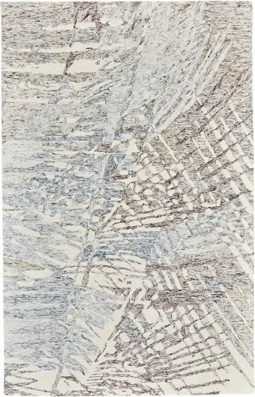 Feizy I8069MLT Rhett Hand Tufted Blue / Ivory Area Rugs