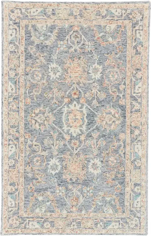 Feizy I8070MLT Rhett Hand Tufted Blue / Rust Area Rugs