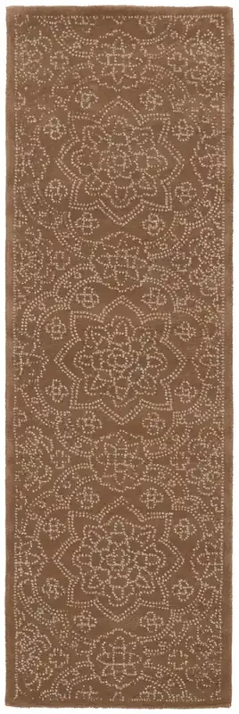Feizy R8044TPE Modern Family Hand Tufted Tan / Ivory Area Rugs