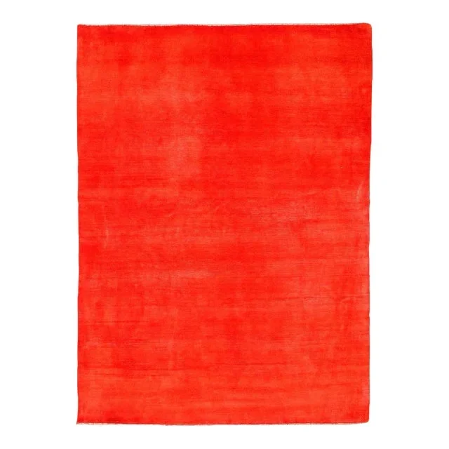 Fine Hand Knotted Overdyed Gabbeh Rug