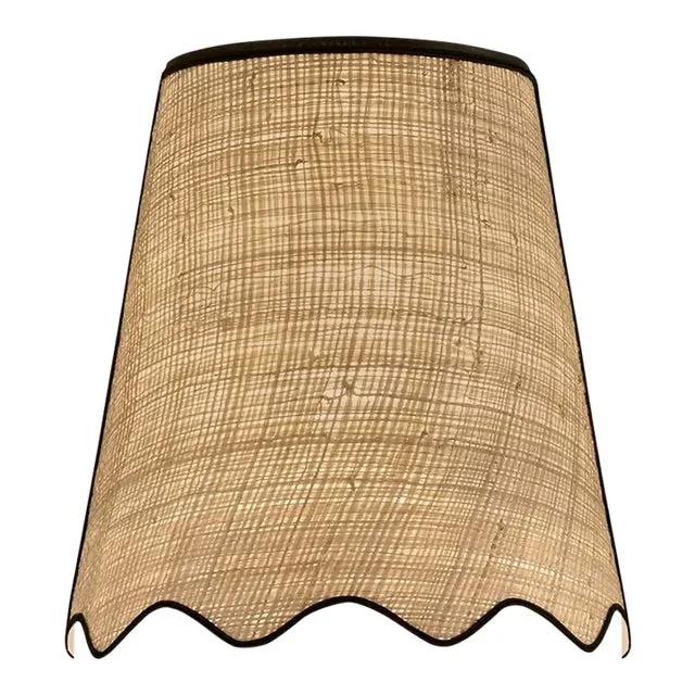 Fine Raffia With White Metalwork Wall Light