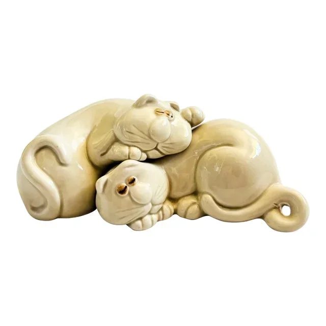 Fitz and Floyd Cat Nap Salt and Pepper Shakers
