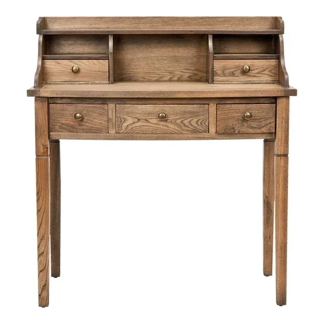 Five Drawer Writing Desk in Oak