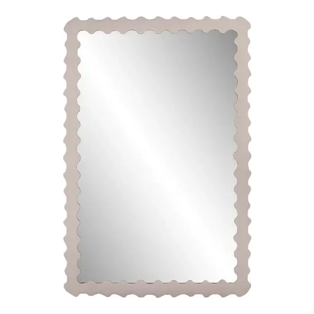 Fleur Home Audubon Bamboo Rectangle Mirror in Elephant’s Breath, 24×36