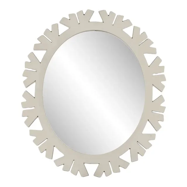 Fleur Home Audubon Bamboo Sticks Oval Mirror in Useful Gray, 42×48