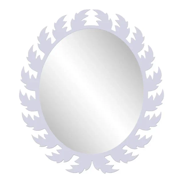 Fleur Home Audubon Oval Mirror in Spring Iris, 26×31