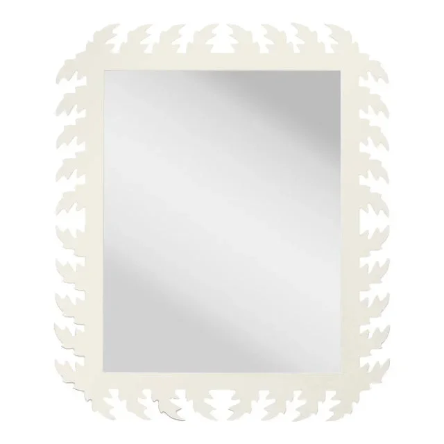 Fleur Home Audubon Rectangle Mirror in Swiss Coffee, 24×38