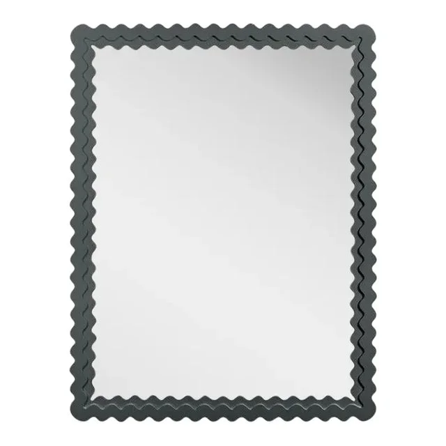 Fleur Home Carnival Chaos Rectangle Mirror in Gunmetal, 30×40