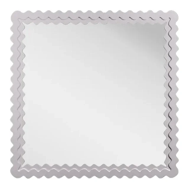 Fleur Home Carnival Chaos Square Mirror in Lite Lavender, 30×30