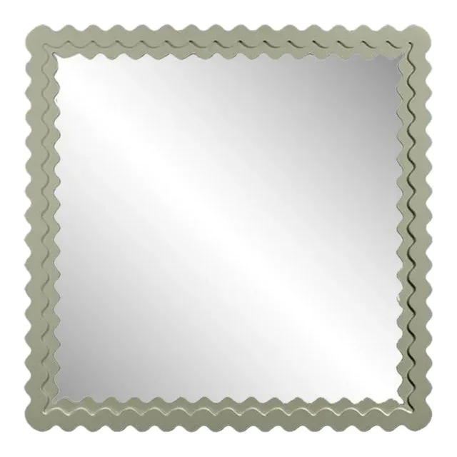 Fleur Home Carnival Chaos Square Mirror in Mizzle, 48×48