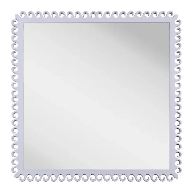Fleur Home Carnival Gras Square Mirror in Spring Iris, 38×38