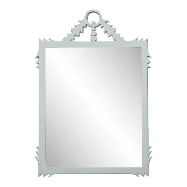 Fleur Home Garden District Lafitte Rectangle Mirror in Pelican Gray, 29×51