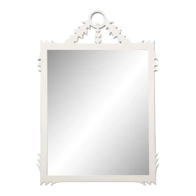 Fleur Home Garden District Lafitte Rectangle Mirror in White Dove, 35×55