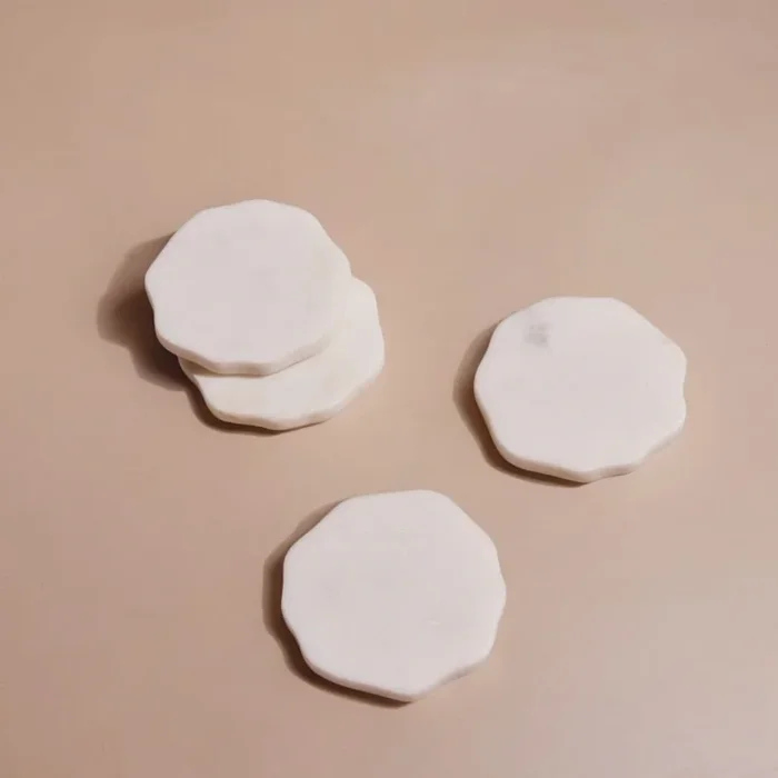 Flor Marble Coasters (Set of Four)