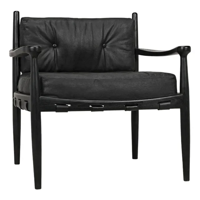 Fogel Lounge Chair, Charcoal Black