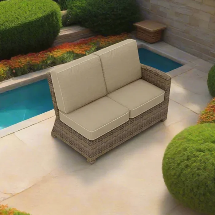Forever Patio Cypress Wicker Sectional Right Arm Facing Loveseat