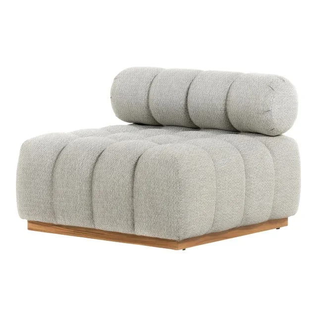 Four Hands Roma Outdoor Sectional Armless Piece, Ash