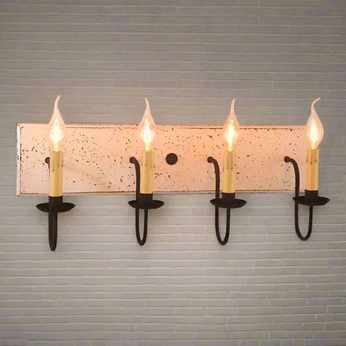Four Light Vanity Light in Vintage White