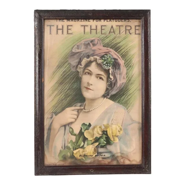 Framed 1910s the Theatre Magazine Blanche Bates Cover