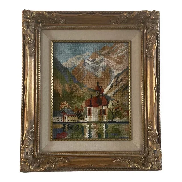Framed and Signed Needlepoint