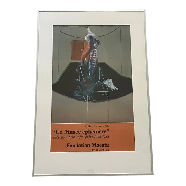 Francis Bacon Original Fondation Maeght Exhibition Poster for ‘Un Musee Ephemere’ 1986