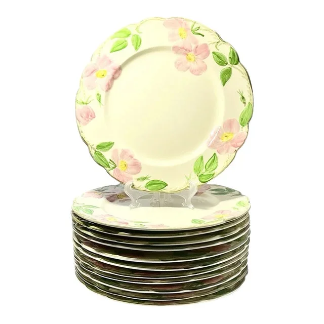 Franciscan “Desert Rose” Set of 12 Ceramic Dinner Plates