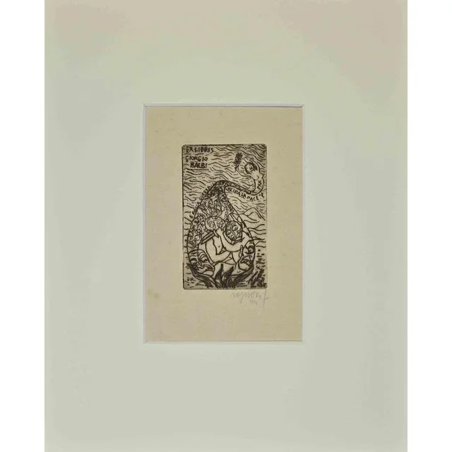 Franco Rognoni, Ex Libris Giorgio Balbi, Woodcut, 1944