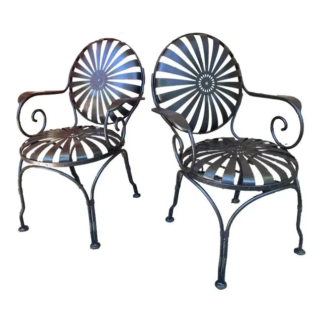 Francois Carre Garden Dining Chairs – A Pair
