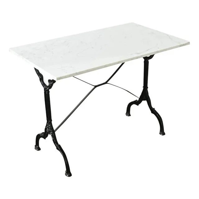 French 19th Century Iron & Marble Bistro Table