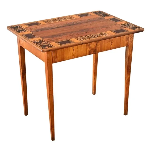 French 19th Century Marquetry Inlay Desk