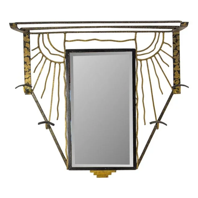 French Art Deco Coat Rack in Wrough Iron, 1925
