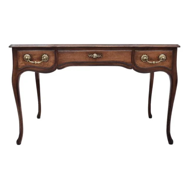 French Country Style Leather Top Writing Desk