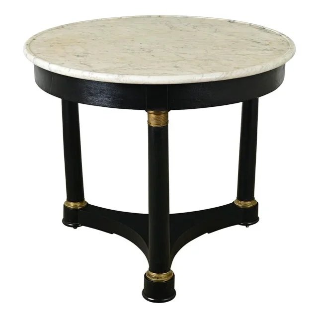 French Ebonized Empire Gueridon