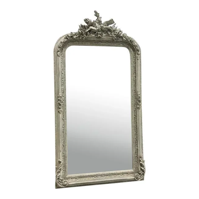 French Style Gray Birds Wall Mirror