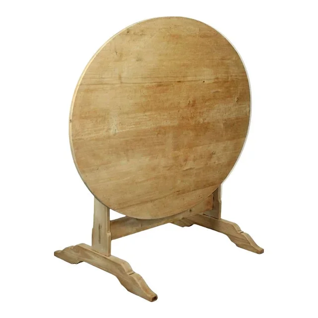 French Tilt Top Vintner’s Table in Bleached Walnut