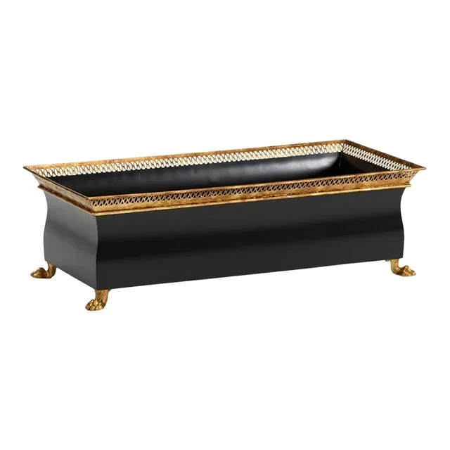 French Tole Planter – Black